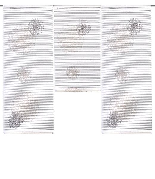 Clever-Kauf-24 Scheibengardine 3-teiliges Mini Flächenvorhang Set Rawlins s günstig online kaufen