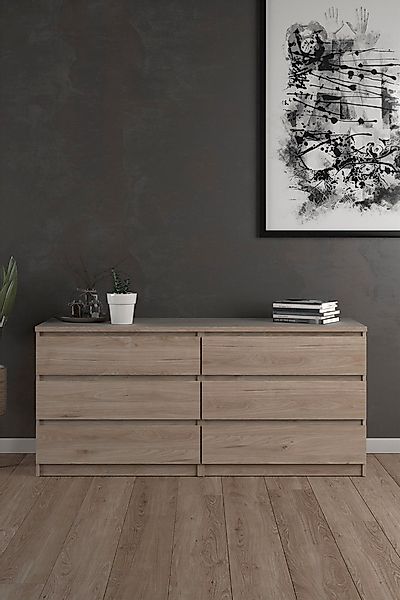 INOSIGN Kommode »Naia, Aufbewahrung, 6 Schubladen, Hochglanz-Optik, grifflo günstig online kaufen