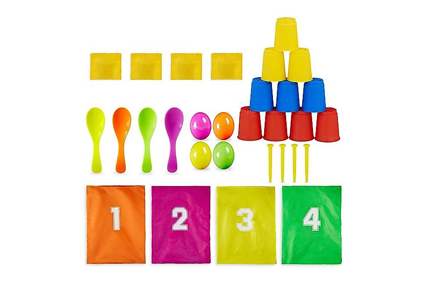 relaxdays Spielzeug-Gartenset Kinderparty Spiele 3 in 1 Set günstig online kaufen