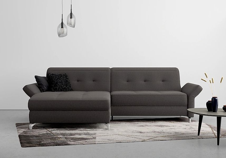 Home affaire Ecksofa "Maredo L-Form" Federkern, wahlweise auch mit Kopfteil günstig online kaufen