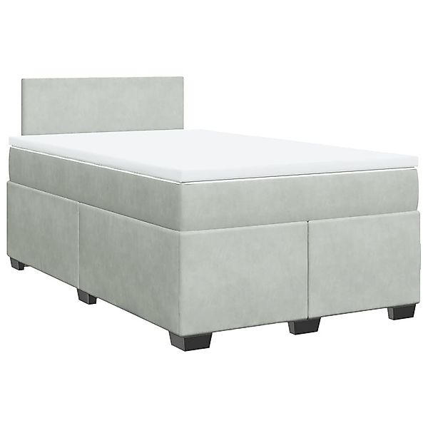 vidaXL Bett Boxspringbett mit Matratze Hellgrau günstig online kaufen