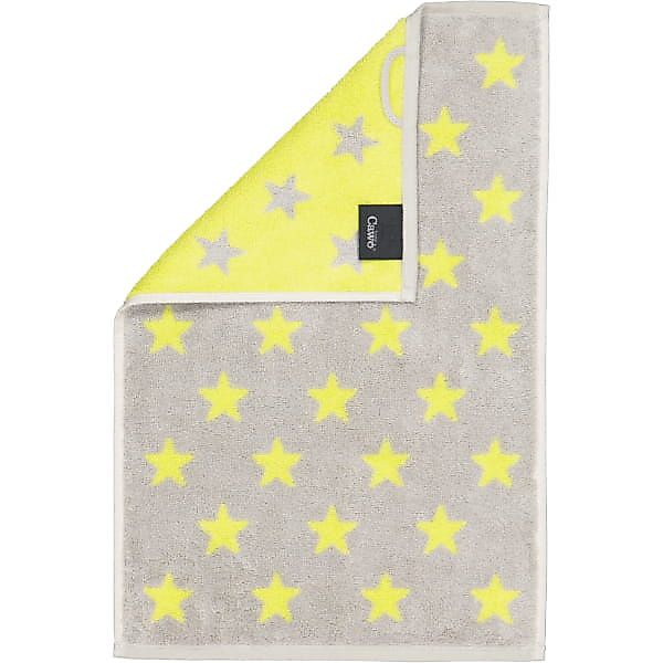 Cawö Handtücher NEW STARS Sterne klein 6261 - Farbe: platin/lime - 75 - Gäs günstig online kaufen