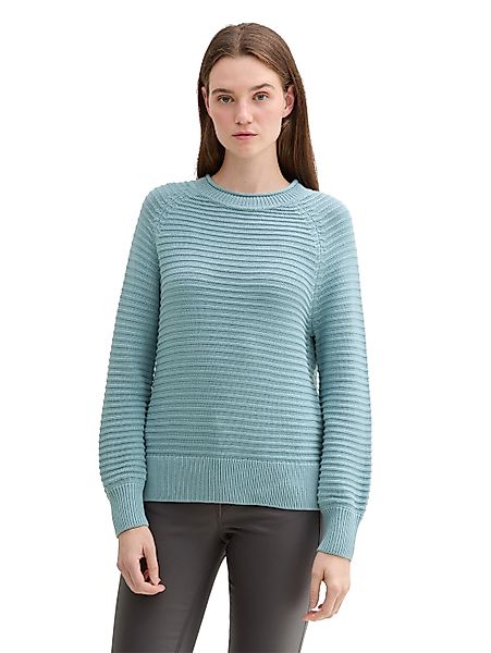 TOM TAILOR Denim Strickpullover mit Ottoman günstig online kaufen