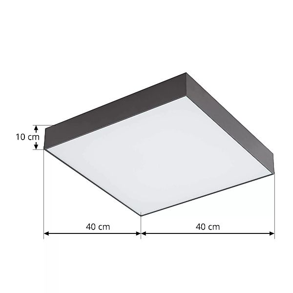 Lucande LED-Deckenlampe Leicy, schwarz, 40 cm, RGBIC, CCT günstig online kaufen