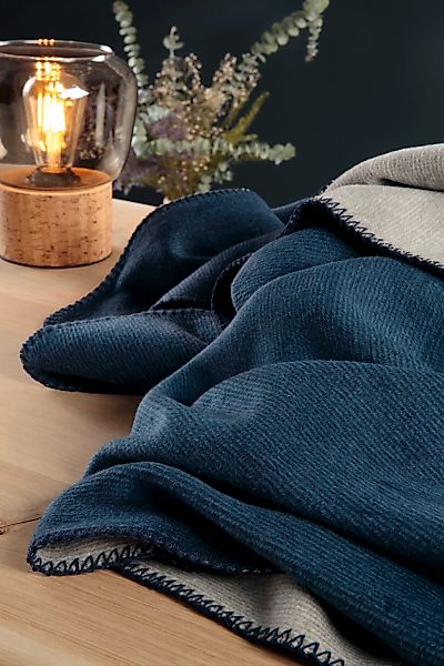 Biederlack Wohndecke "Melange" mit geketteltem Zierstich günstig online kaufen