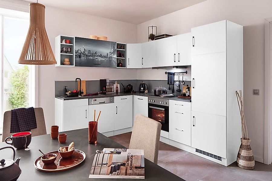 HELD MÖBEL Winkelküche "Paris", mit E-Geräten, Stellbreite 220/280 cm günstig online kaufen