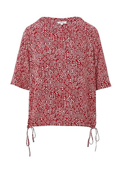 s.Oliver Kurzarmbluse Gemusterte Shirt-Bluse mit verstellbarem günstig online kaufen