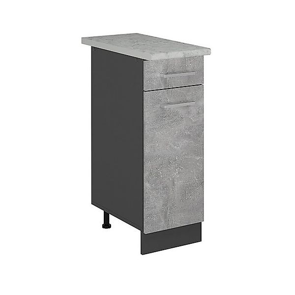 Vicco Unterschrank R-Line, Beton/Anthrazit, 30 cm AP Marmor günstig online kaufen