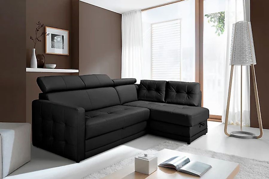 exxpo - sofa fashion Ecksofa »Arles, Federkern, zeitlos, Breite 225cm, L-Fo günstig online kaufen