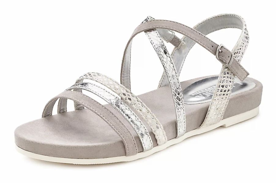 LASCANA Sandale "Sommerschuh", Sandalette, Sommerschuh mit Metallic-Optik V günstig online kaufen