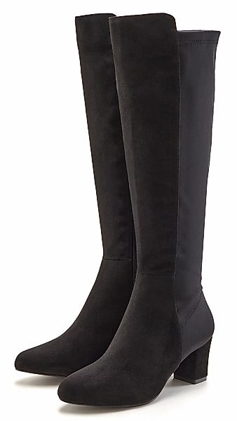 LASCANA Stiefel, mit Stretcheinsatz und Langschaft, Stiefelette, Langer Sti günstig online kaufen