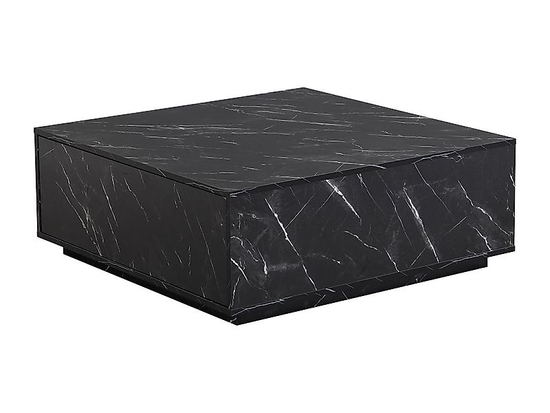 Couchtisch mit 2 Schubladen - MDF - Marmor-Optik Schwarz - ANTRIM von Pasca günstig online kaufen