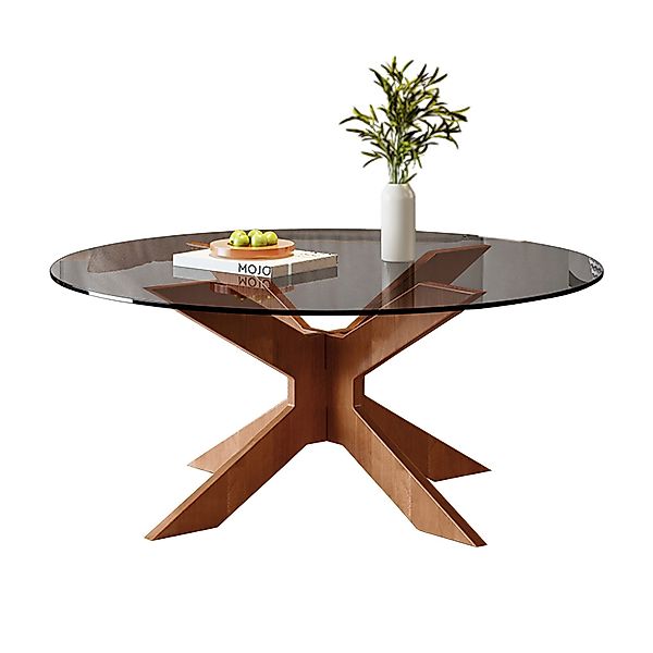 TWSOUL Couchtisch Runder Couchtisch, Glasplatte, Durchmesser günstig online kaufen