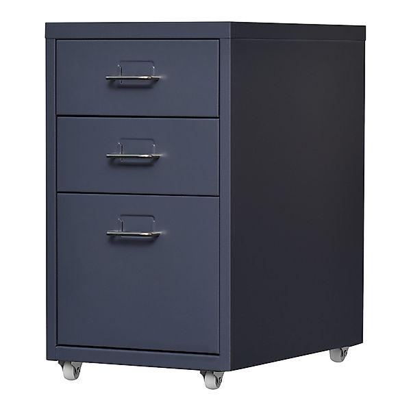 en.casa Rollcontainer, »Kökar« Schubladenschrank Stahl Grau günstig online kaufen