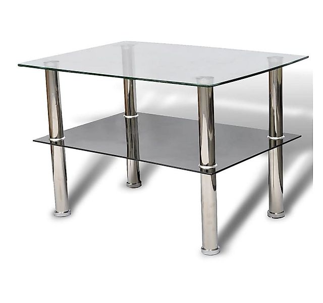 vidaXL Couchtisch Couchtisch mit Ablage Glas (1-St) günstig online kaufen
