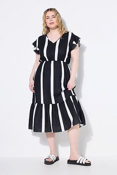Studio Untold Midikleid Midikleid A-Line Musselin Streifen günstig online kaufen