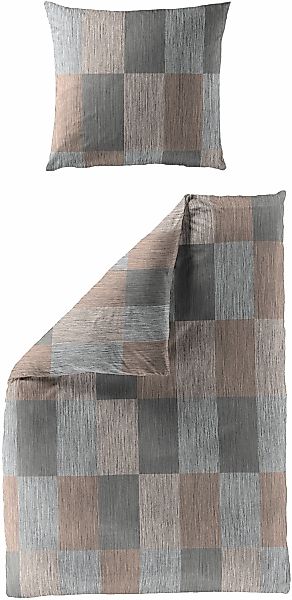 BIERBAUM Bettwäsche "4142" 2 Stk. tlg. Biber, 100 % Baumwolle, pflegeleicht günstig online kaufen