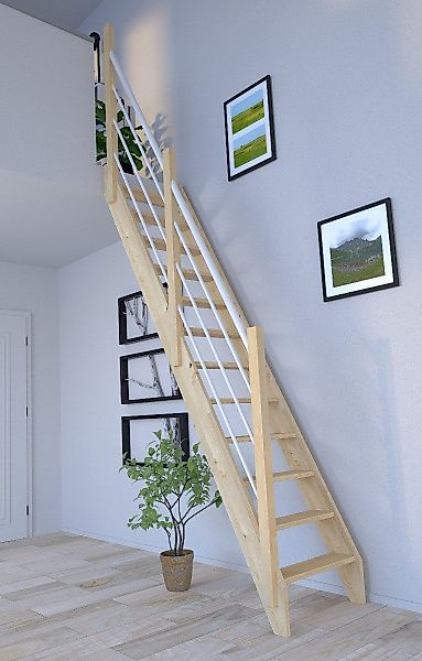 Starwood Raumspartreppe Raumspartreppe Fichte 3000 gerade-Holz-Edelstahl günstig online kaufen