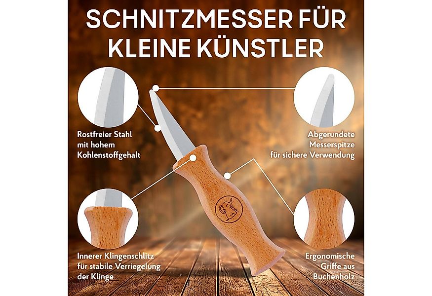 Eli Taschenmesser Schnitzmesser Kinder - Kindermesser - Schnitzset - Kinder günstig online kaufen