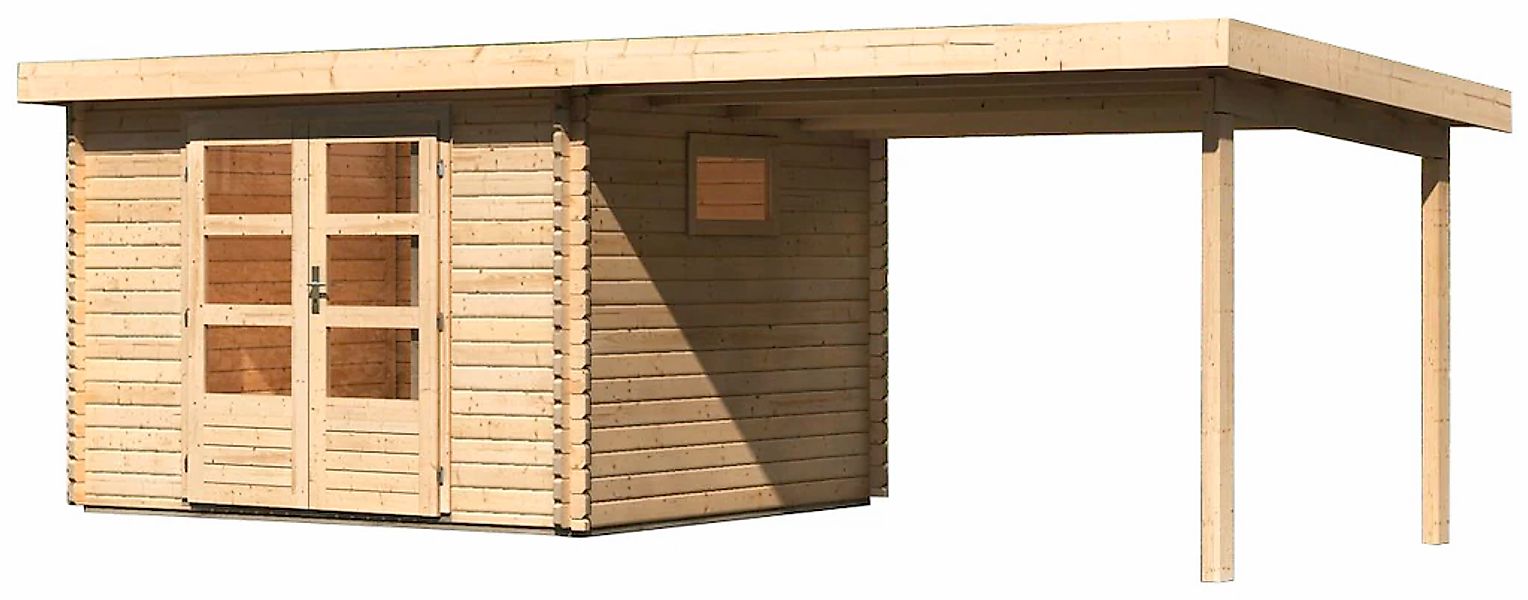 Karibu Gartenhaus "Trittau 3", mit Anbaudach und Fenster günstig online kaufen