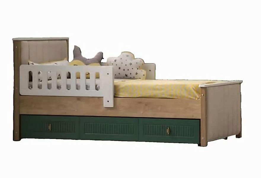 JVmoebel Kinderbett Stilvoll Kinderbett 200 cm Jugendbett Holz Kinderzimmer günstig online kaufen