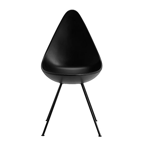 Fritz Hansen - Drop™ Stuhl - schwarz/Sitzfläche Kunststoff/Gestell Stahl pu günstig online kaufen