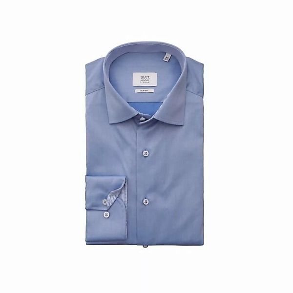 Eterna Rundhalsshirt blau regular fit (1-tlg) günstig online kaufen