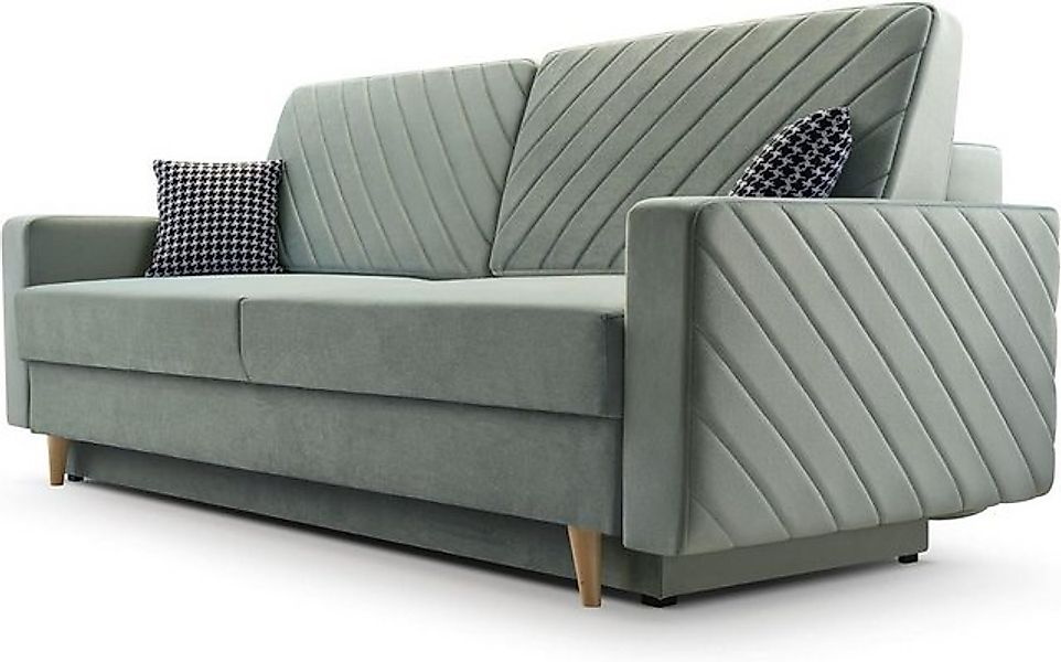 MOEBLO Schlafsofa CALIFORNIA, Sofa aus Samtstoff Couch für Wohnzimmer Sofag günstig online kaufen