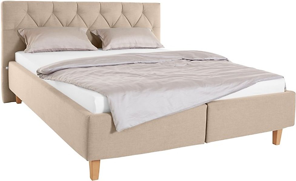 Home affaire Polsterbett "Sunley 100", Kreuzsteppung, Kopfteilhöhe 102 cm, günstig online kaufen