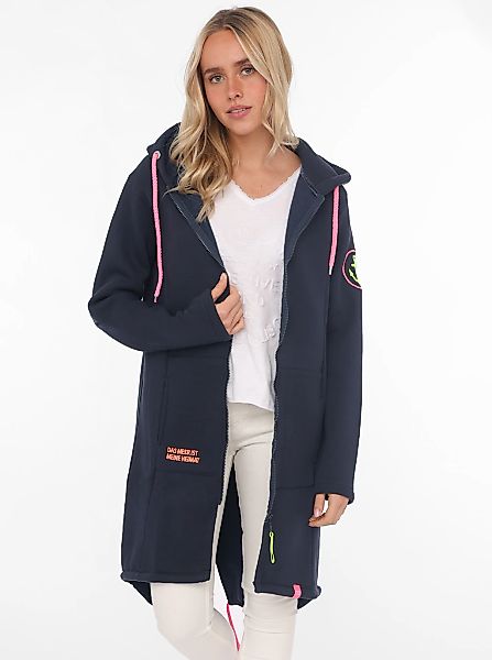 Zwillingsherz Jerseymantel, Kapuze, Regular Fit, Langarm, Neon-Details, Rei günstig online kaufen