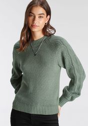 Tamaris Strickpullover mit Rundhals-Ausschnitt und Zopfmuster günstig online kaufen