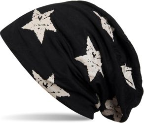 styleBREAKER Beanie Beanie mit Sterne Print günstig online kaufen
