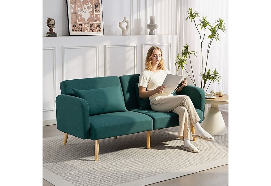 HOMCOM Schlafsofa 3-Sitzer-Sofa mit Bettfunktion, 2 Kissen, Verstellbare Co günstig online kaufen