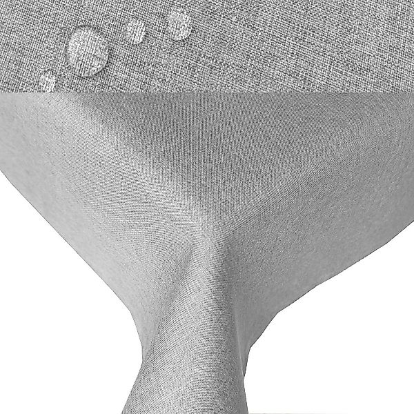 Tischdecke Leinenoptik ECKIG Tischdecke uni Gartentischdecke, günstig online kaufen