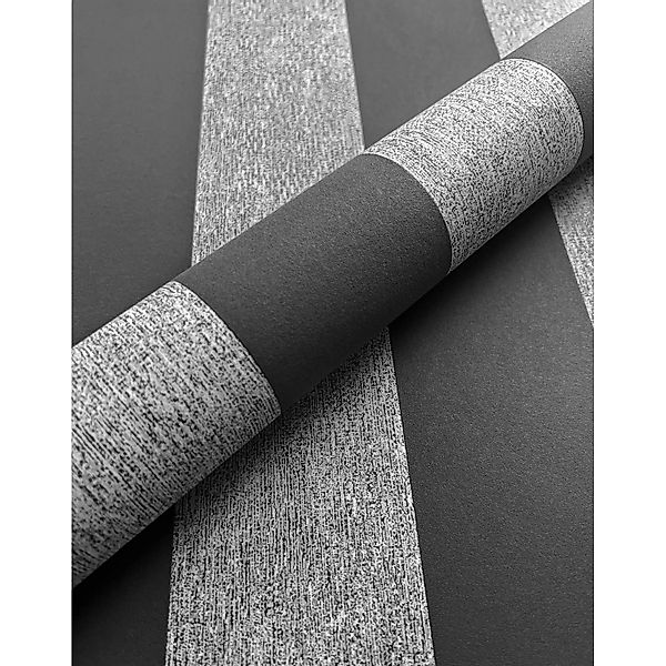 Newroom Vliestapete Nail Black Streifen Modern FSC® günstig online kaufen