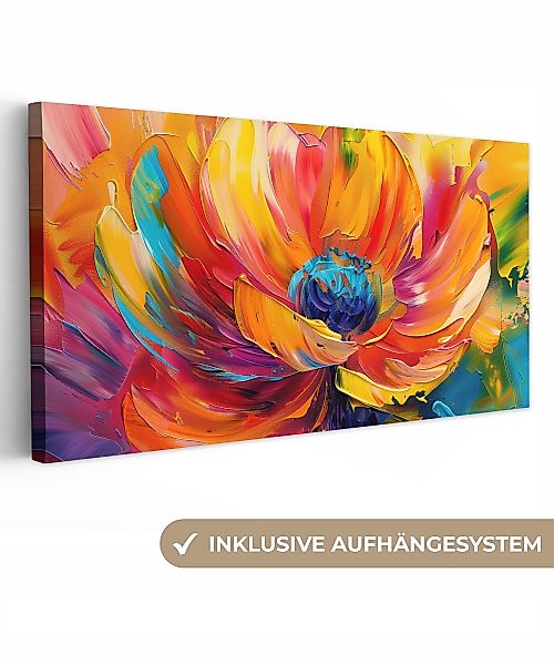 OneMillionCanvasses® Leinwandbild Panorama Blume - Lackierung günstig online kaufen