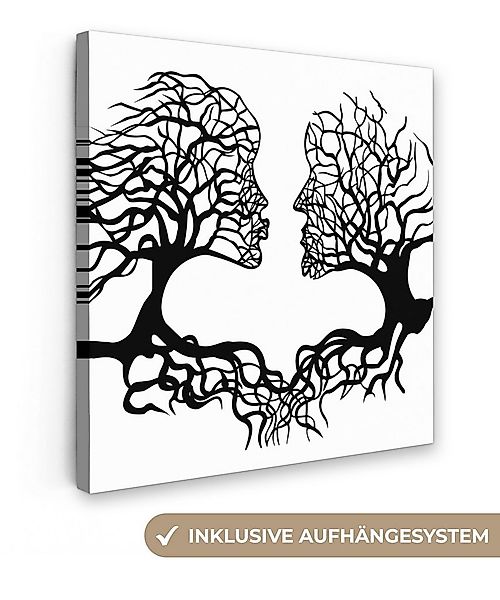 OneMillionCanvasses® Leinwandbild Bäume - Gesicht - Kunst - Abstrakt, Fotod günstig online kaufen