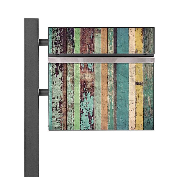 Banjado Standbriefkasten Anthrazit 45x120x16.5cm Groß Inkl. Montagematerial günstig online kaufen