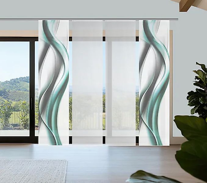 Vision S Schiebegardine »CARA« Paneelwagen 4 Stk. tlg. Schiebevorhang,Bambu günstig online kaufen