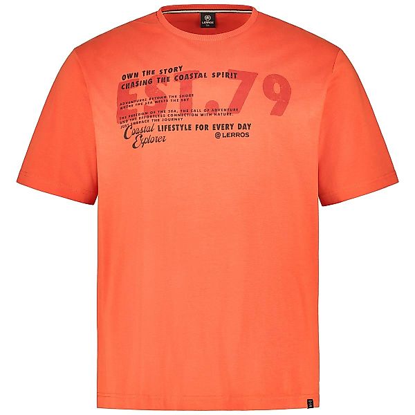 Lerros T-Shirt mit Motiv-Print Farbe orange Größe: 3XL günstig online kaufen