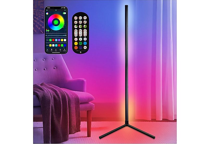 Sunicol LED Stehlampe RGB LED Stehlampe Wohnzimmer, Musik Sync, DIY-Modus, günstig online kaufen