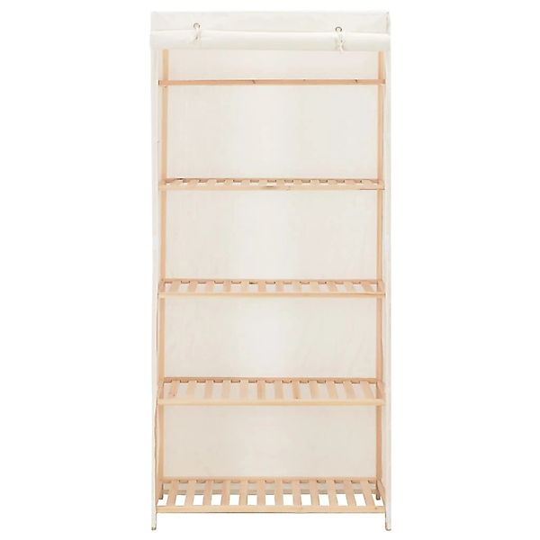 vidaXL Kleiderschrank Weiß 79 x 40 x 170 cm Stoff Modell 1 günstig online kaufen
