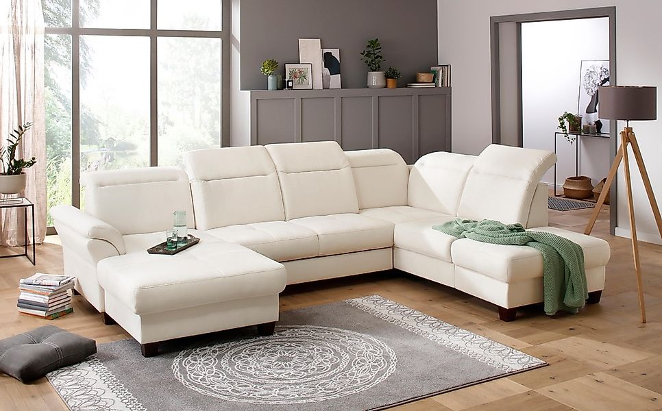 Home affaire Wohnlandschaft »Solvei U-Form«, Sitztiefenverstellung und Fede günstig online kaufen