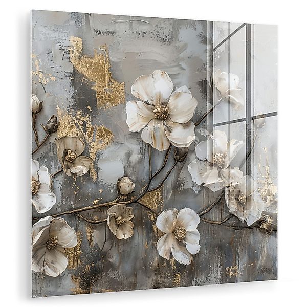 MuchoWow Acrylglasbild Blumen - Weiß - günstig online kaufen