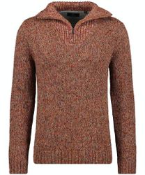 RAGMAN V-Ausschnitt-Pullover Tweed mit Troyer und günstig online kaufen