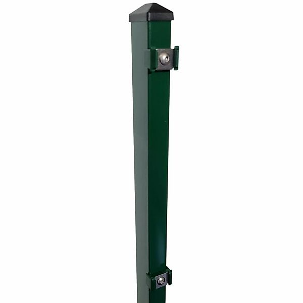Zaunpfosten für Doppelstabmatten Klemmplättchen Moosgrün 6 cm x 4 cm x 260 günstig online kaufen