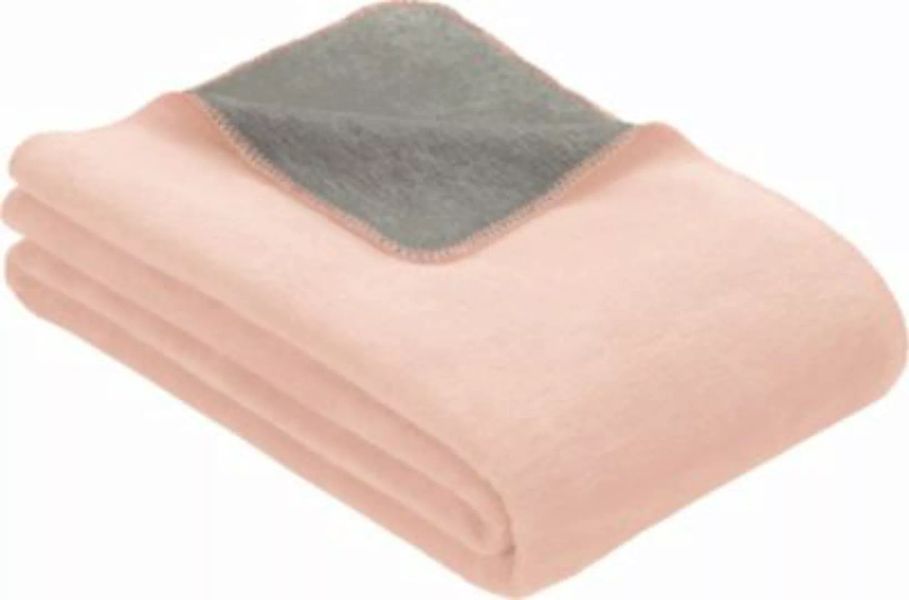 Erwin Müller Wohndecke Baumwollmischung rosa/grau Gr. 100 x 150 günstig online kaufen