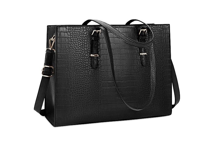 LuxusKollektion Businesstasche Damen Handtasche Shopper Groß Schwarz 15.6 Z günstig online kaufen