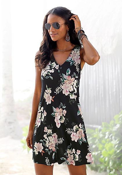 LASCANA Strandkleid mit Blumendruck, Minikleid, Sommerkleid günstig online kaufen