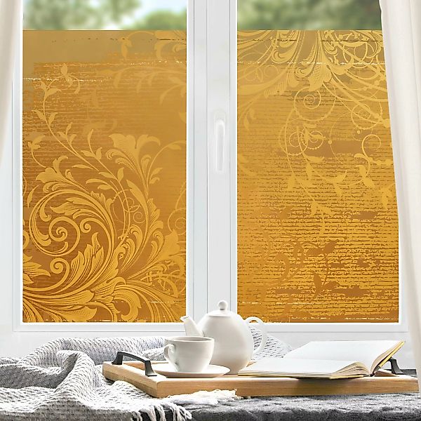 Fensterfolie Goldene Flora günstig online kaufen